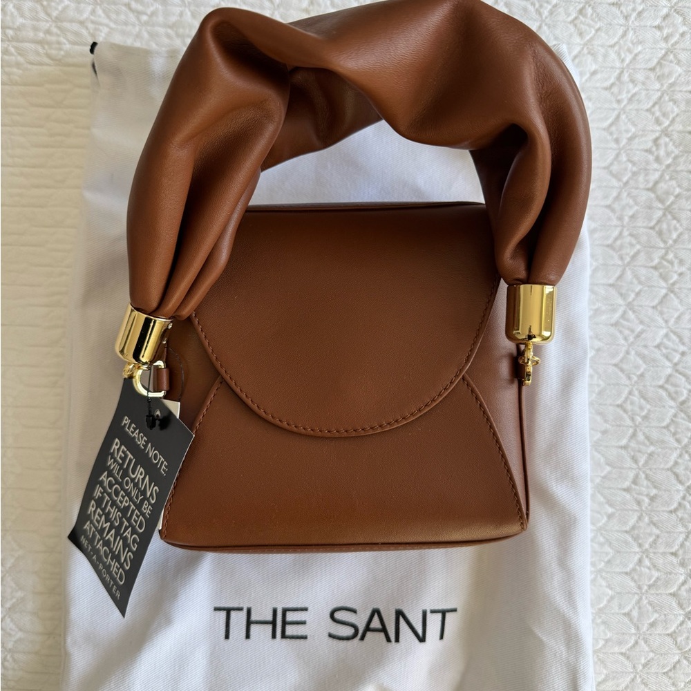 The Sant Furoshiki brown leather bag